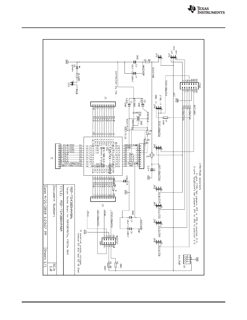 B.11 msp-ts430rha40a | Texas Instruments MSP430 User Manual | Page 64 / 138