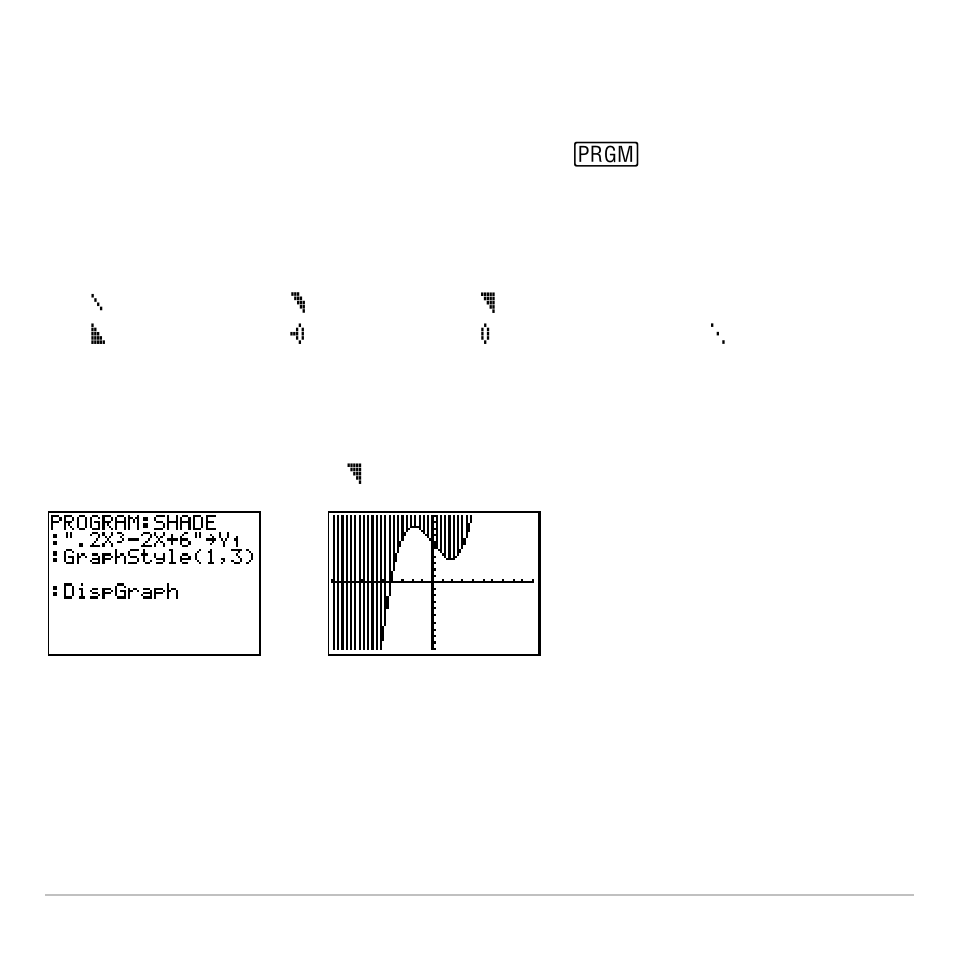 Setting a graph style from a program | Texas Instruments TI-83 PLUS User Manual | Page 123 / 827