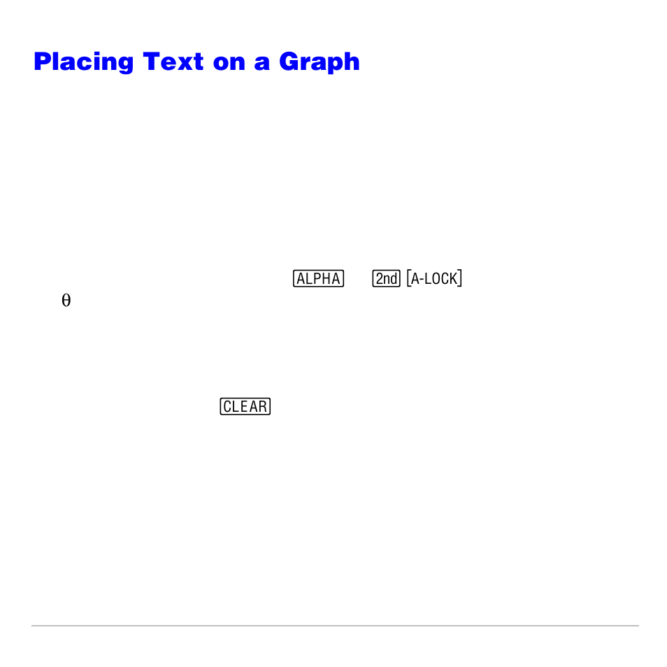 Placing text on a graph, Placing text directly on a graph | Texas Instruments TI-83 PLUS User Manual | Page 233 / 827