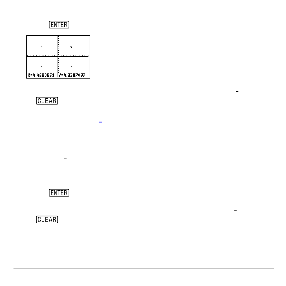 Erasing points with pt-off | Texas Instruments TI-83 PLUS User Manual | Page 237 / 827