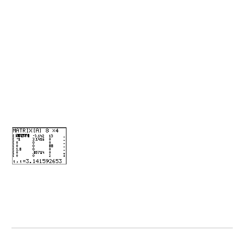 Deleting a matrix, Viewing a matrix | Texas Instruments TI-83 PLUS User Manual | Page 264 / 827