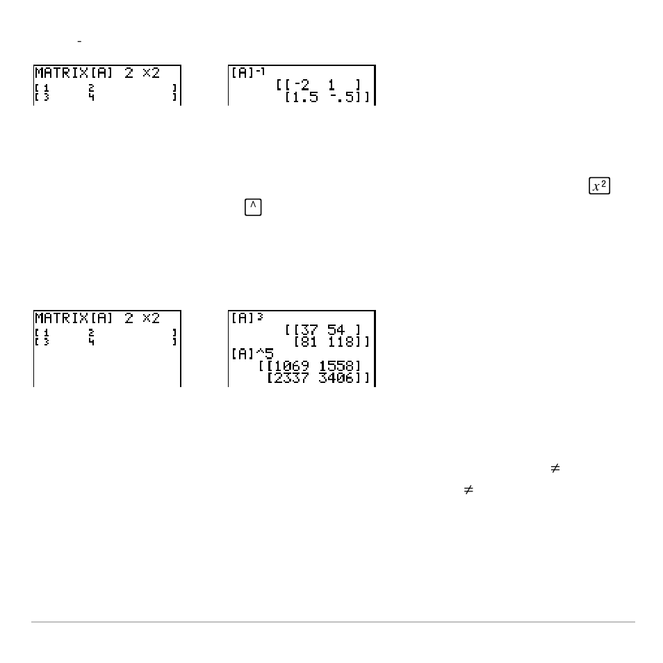 Powers, Relational operations | Texas Instruments TI-83 PLUS User Manual | Page 275 / 827