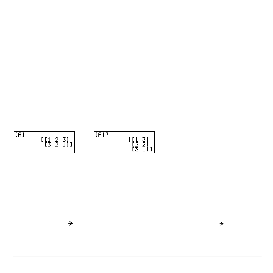 Transpose), Accessing matrix dimensions with dim | Texas Instruments TI-83 PLUS User Manual | Page 278 / 827