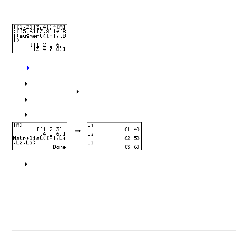 Matr>list | Texas Instruments TI-83 PLUS User Manual | Page 281 / 827