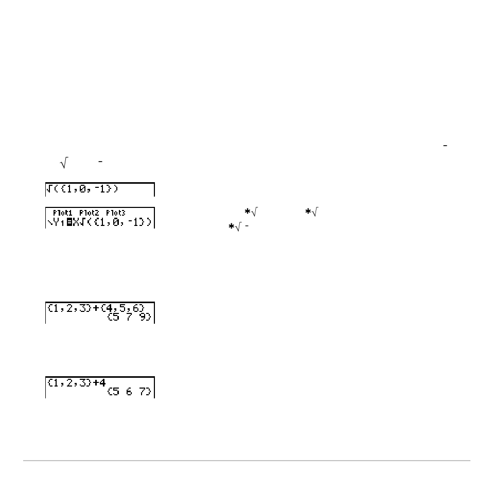 Using lists with math functions | Texas Instruments TI-83 PLUS User Manual | Page 301 / 827