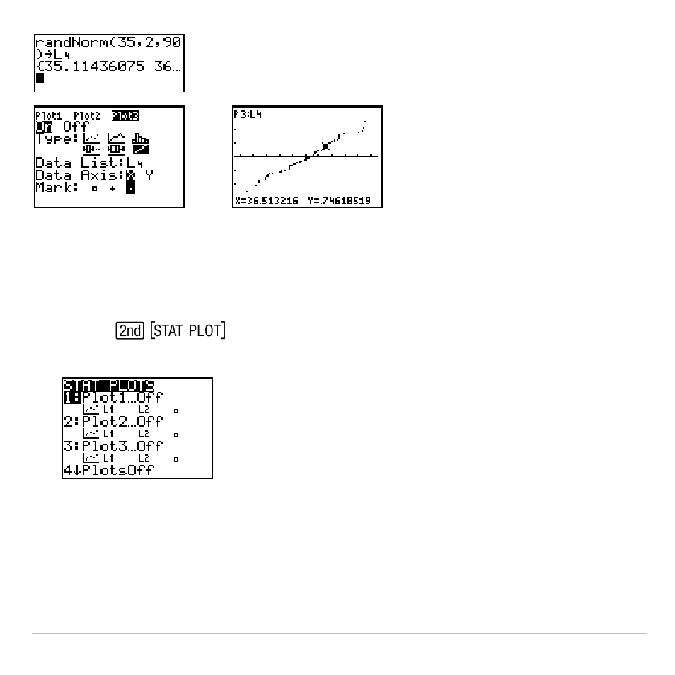 Defining the plots | Texas Instruments TI-83 PLUS User Manual | Page 376 / 827
