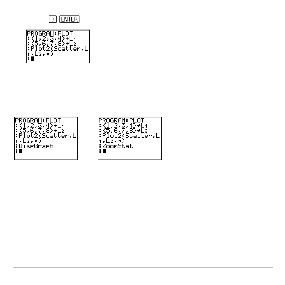 Displaying a stat plot from a program | Texas Instruments TI-83 PLUS User Manual | Page 383 / 827