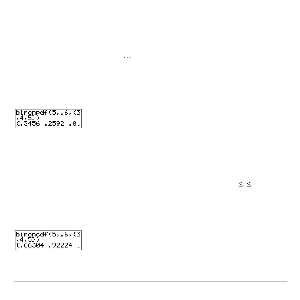 Binomcdf | Texas Instruments TI-83 PLUS User Manual | Page 434 / 827
