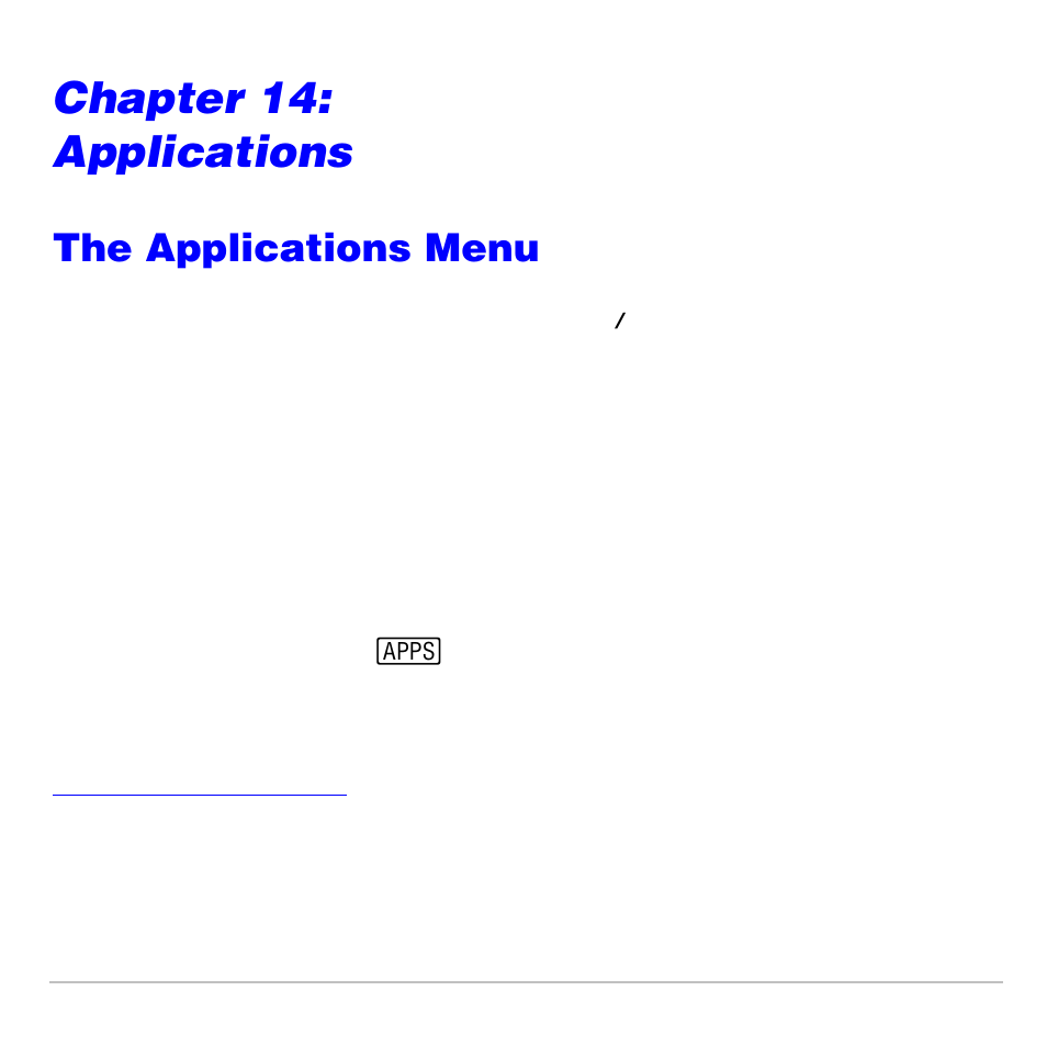 Chapter 14: applications, The applications menu | Texas Instruments TI-83 PLUS User Manual | Page 441 / 827