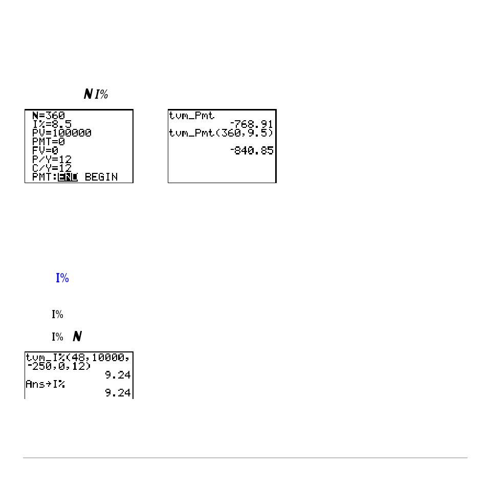 Tvm_pmt, Tvm_i | Texas Instruments TI-83 PLUS User Manual | Page 452 / 827