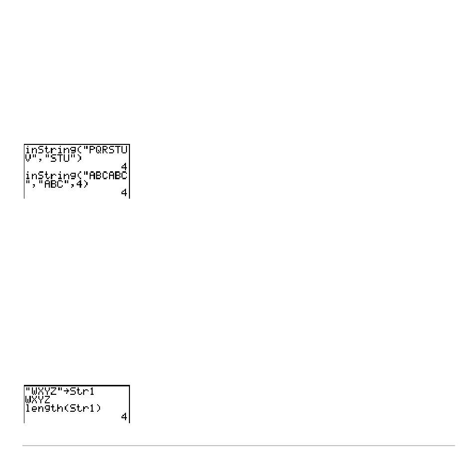 Instring, Length | Texas Instruments TI-83 PLUS User Manual | Page 495 / 827