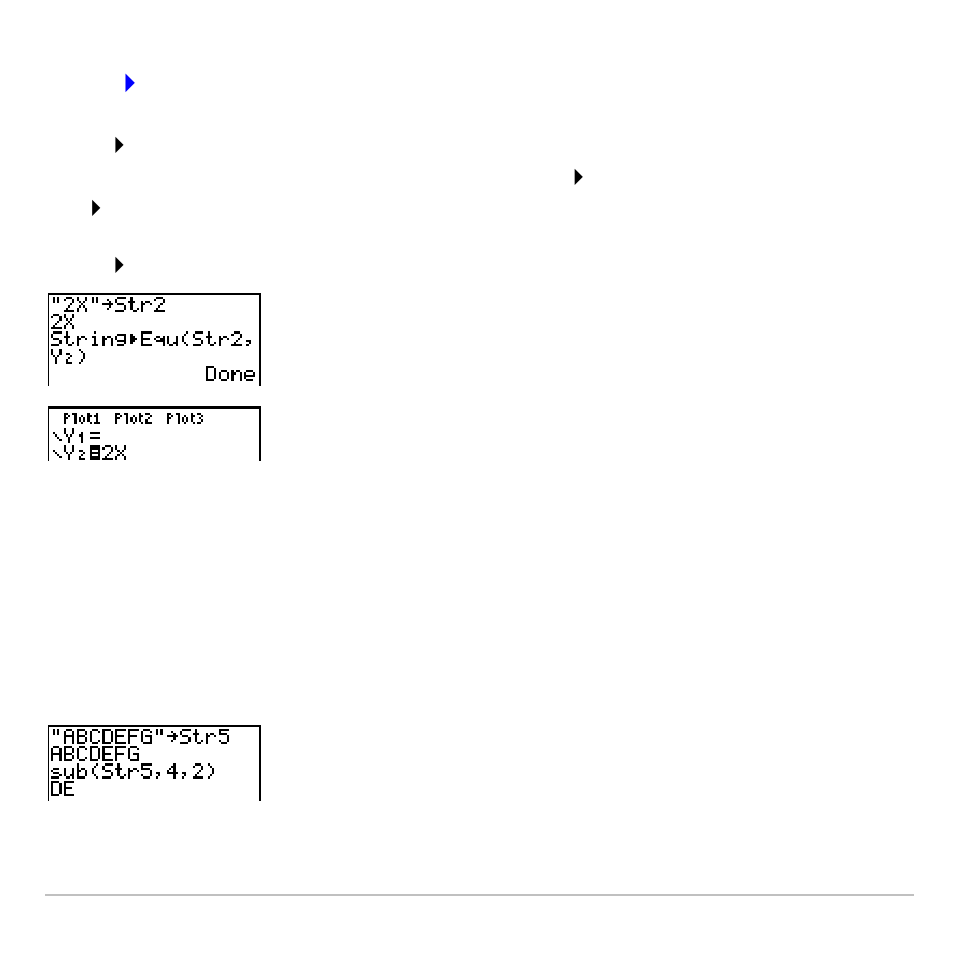 String>equ | Texas Instruments TI-83 PLUS User Manual | Page 496 / 827