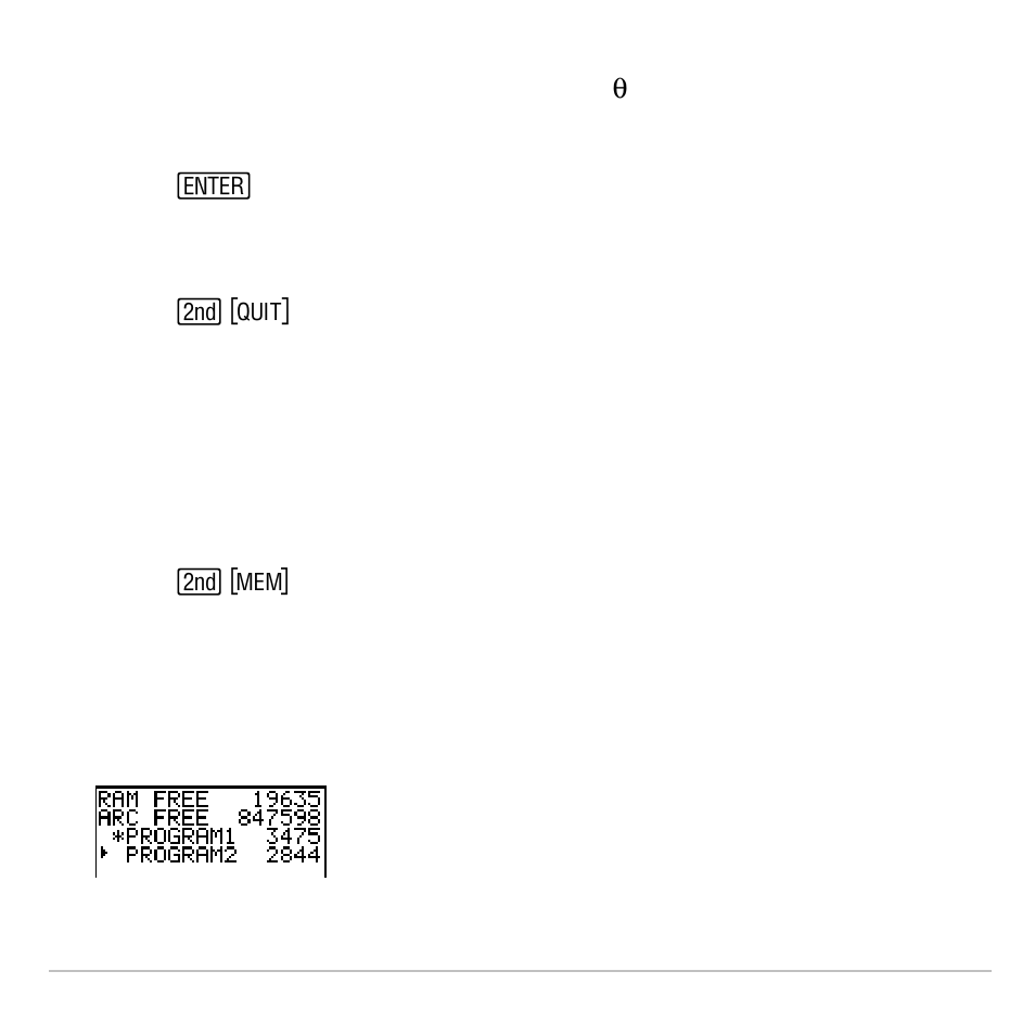 Managing memory and deleting a program | Texas Instruments TI-83 PLUS User Manual | Page 504 / 827