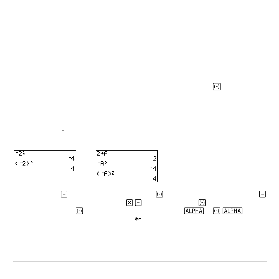 Negation | Texas Instruments TI-83 PLUS User Manual | Page 52 / 827