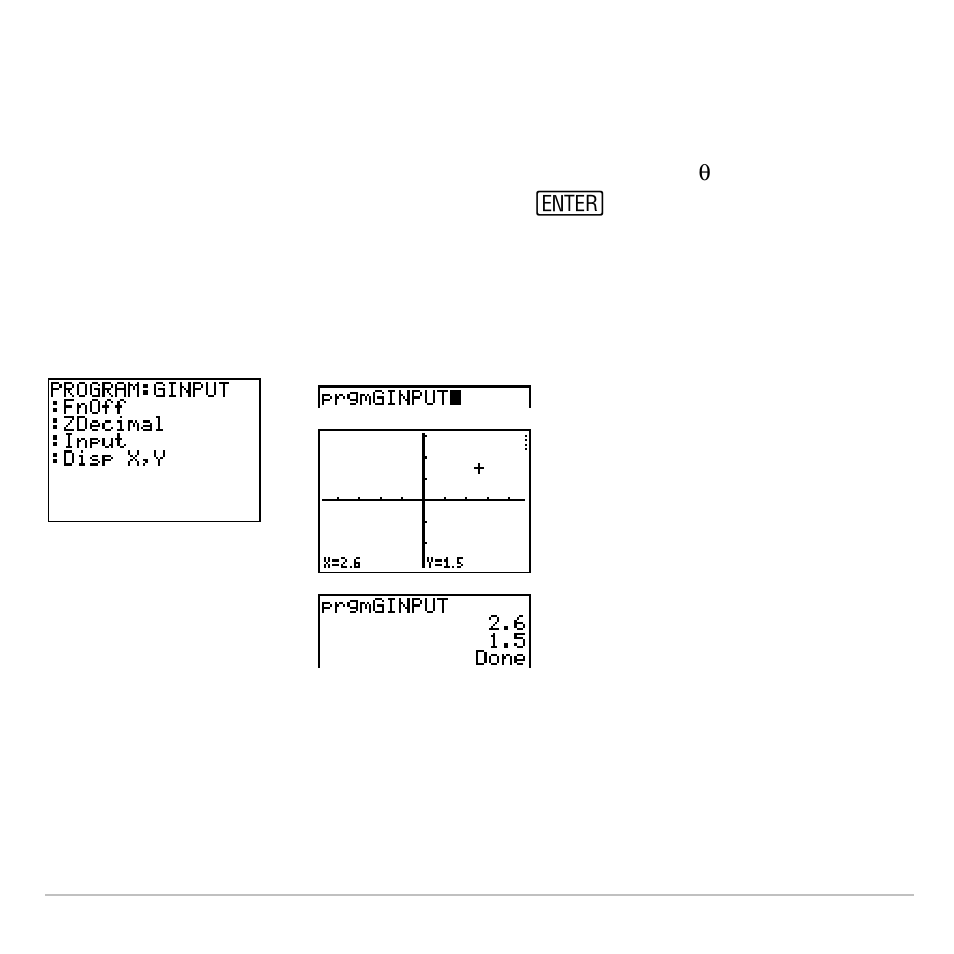 Displaying a graph with input | Texas Instruments TI-83 PLUS User Manual | Page 529 / 827