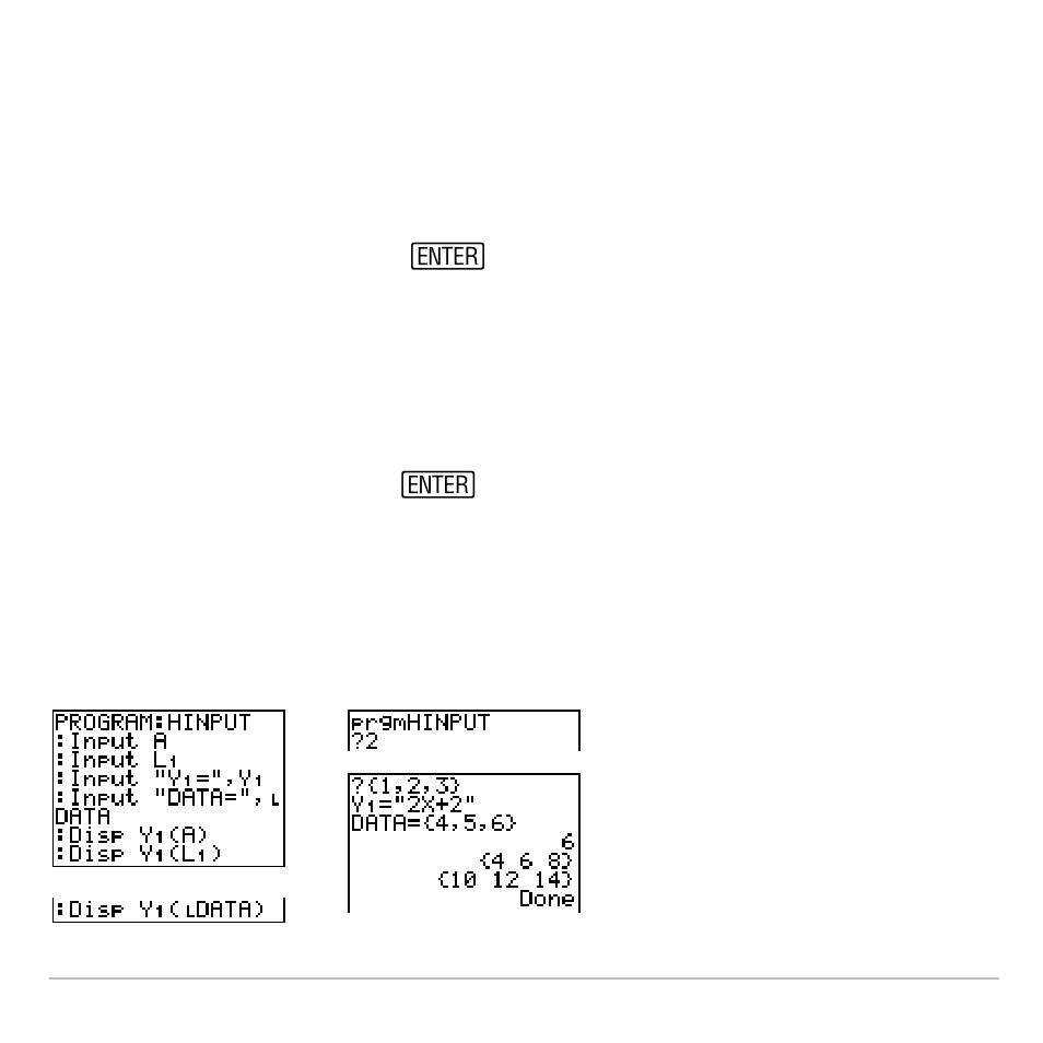 Storing a variable value with input | Texas Instruments TI-83 PLUS User Manual | Page 530 / 827