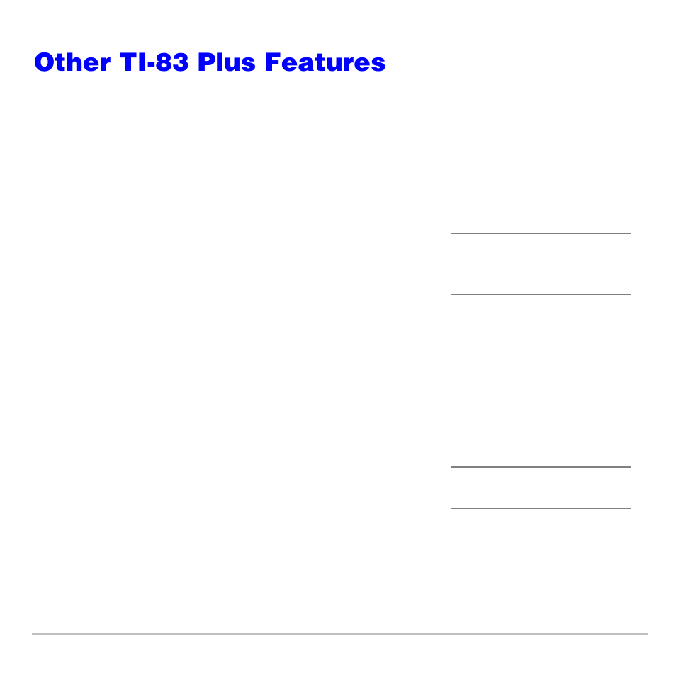 Other ti-83 plus features, Graphing, Sequences | Texas Instruments TI-83 PLUS User Manual | Page 56 / 827