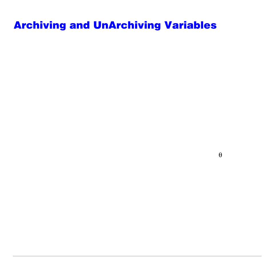 Archiving and unarchiving variables, Archiving/unarchiving | Texas Instruments TI-83 PLUS User Manual | Page 613 / 827