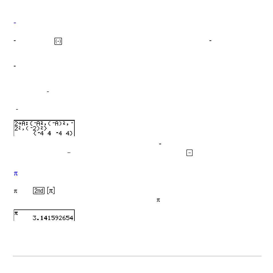 Negation) | Texas Instruments TI-83 PLUS User Manual | Page 69 / 827