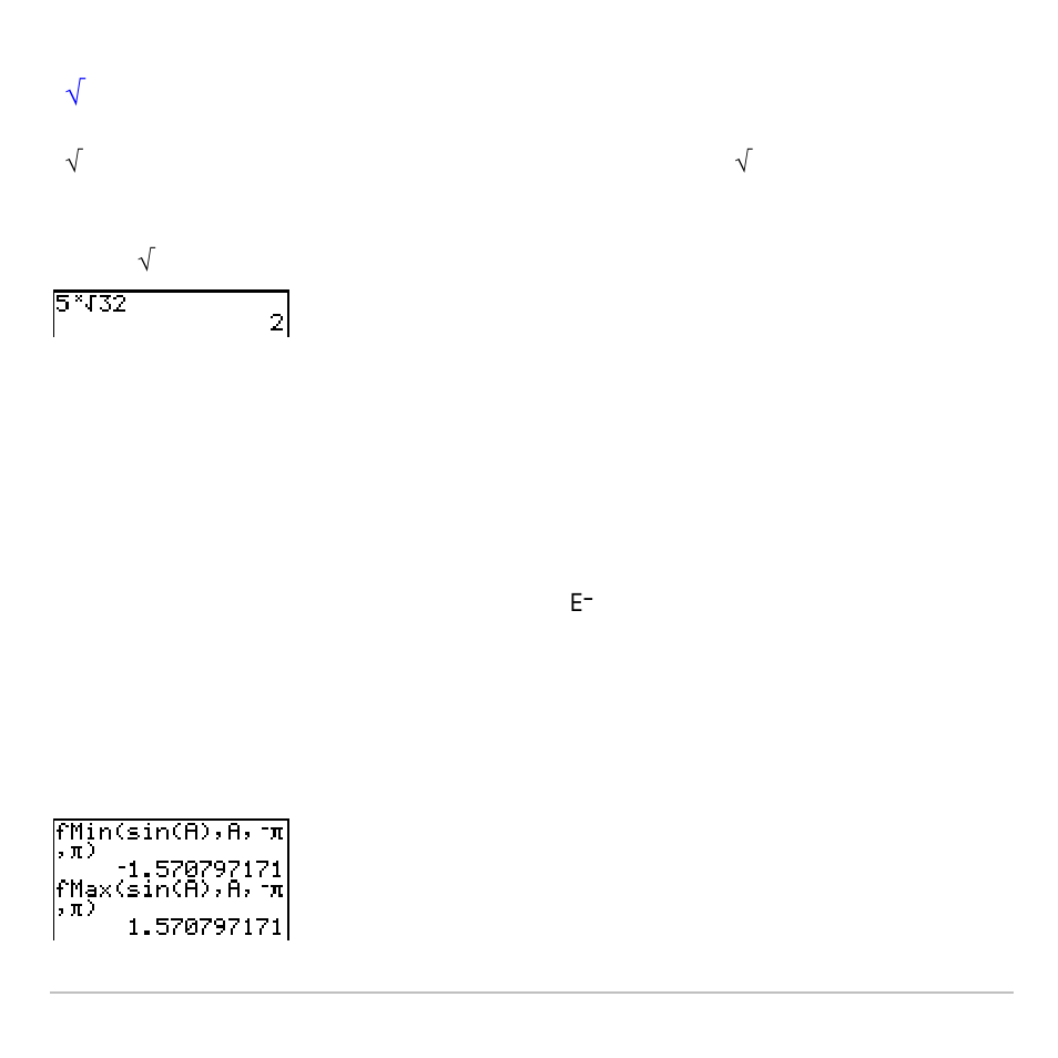 Xth (root), Fmin(, fmax | Texas Instruments TI-83 PLUS User Manual | Page 72 / 827