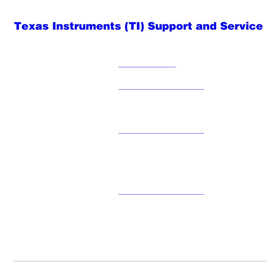 Support and service information, Product support, Support and service | Texas instruments (ti) support and service | Texas Instruments TI-83 PLUS User Manual | Page 761 / 827