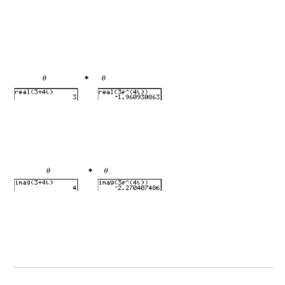 Real, Imag | Texas Instruments TI-83 PLUS User Manual | Page 92 / 827