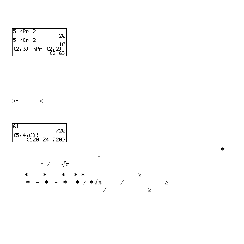 Factorial) | Texas Instruments TI-83 PLUS User Manual | Page 97 / 827