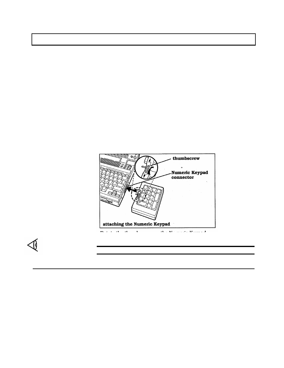 Numeric keypad, Attaching the keypad | Texas Instruments 3000 User Manual | Page 97 / 204