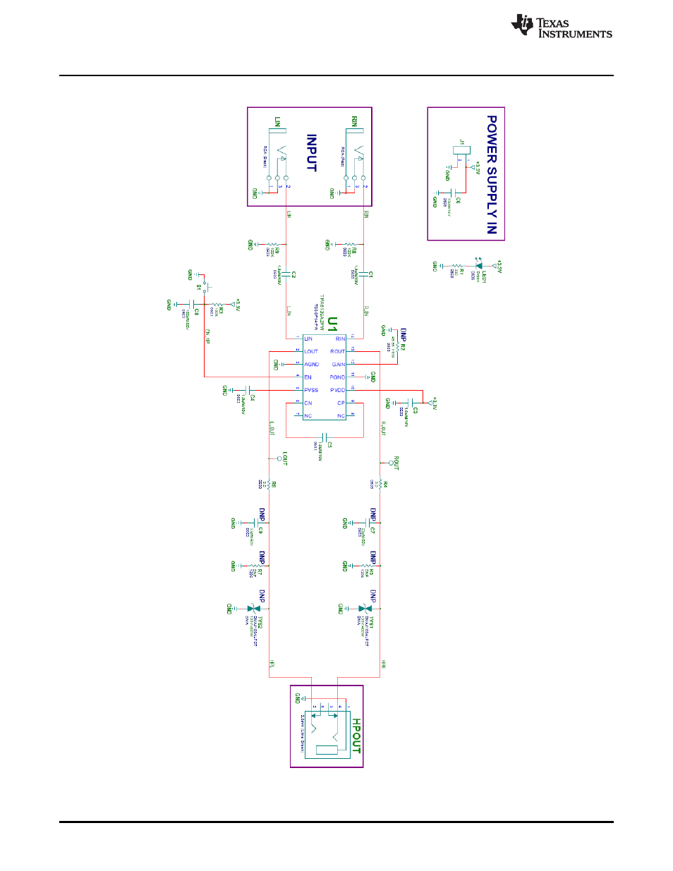 1 tpa6139a2evm schematic | Texas Instruments TPA6139A2 EVM User Manual | Page 4 / 8