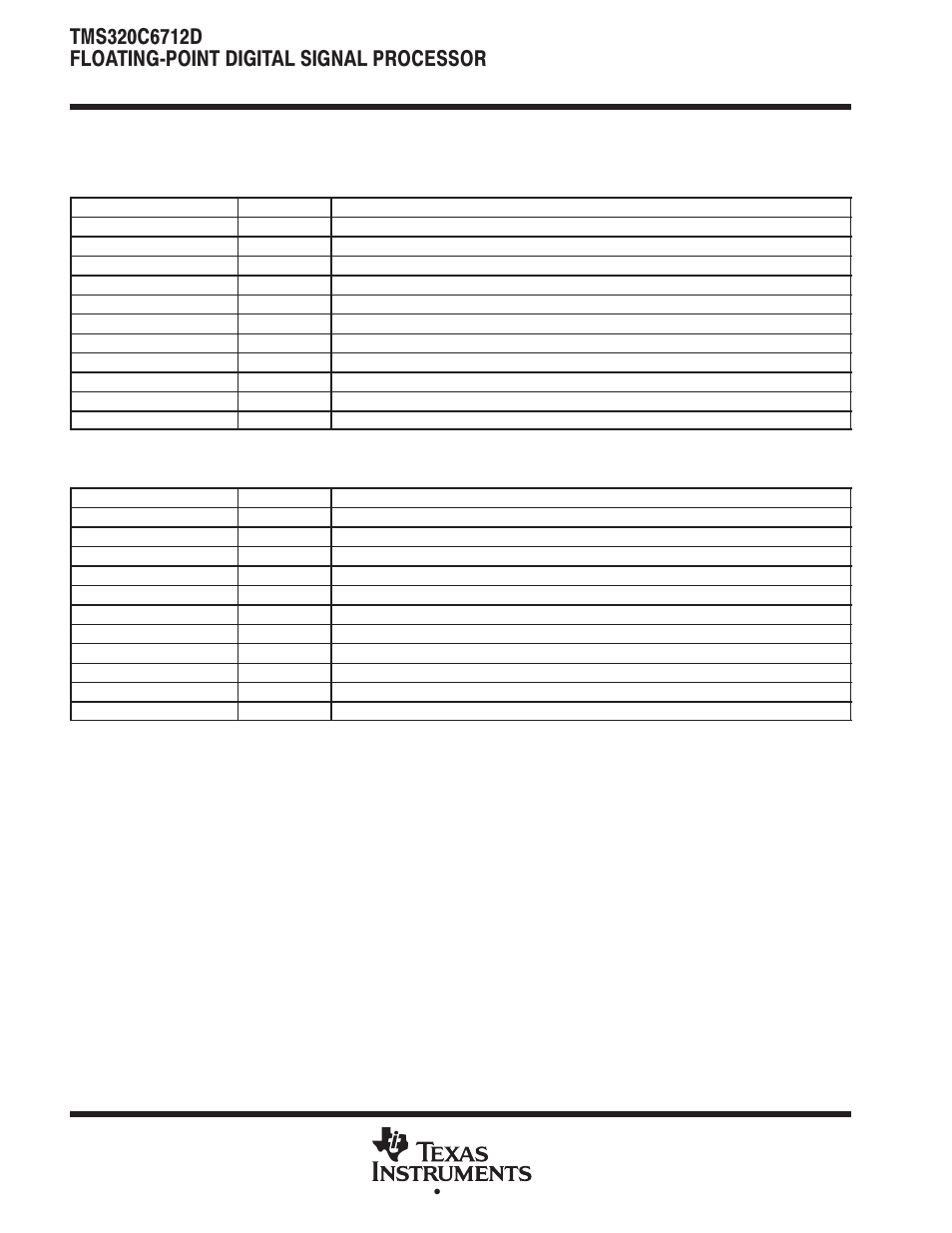 Peripheral register descriptions (continued) | Texas Instruments TMS320C6712D User Manual | Page 16 / 102