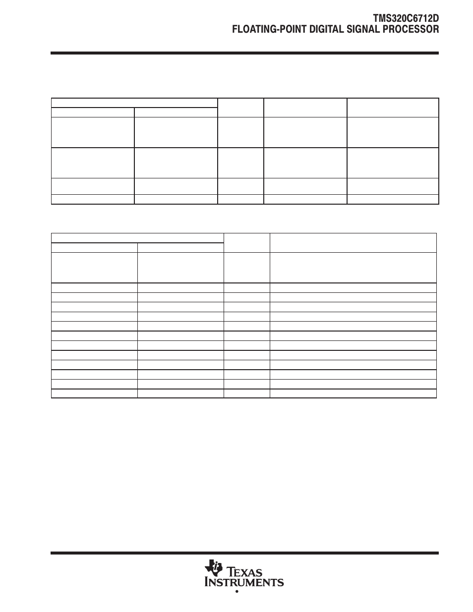 Peripheral register descriptions (continued) | Texas Instruments TMS320C6712D User Manual | Page 17 / 102