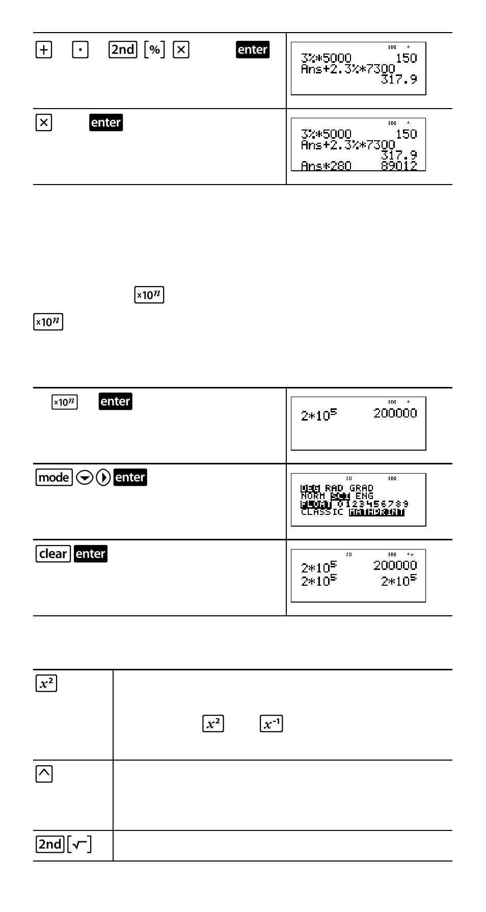 Powers, roots and inverses, Example | Texas Instruments TI-30XS User Manual | Page 16 / 44