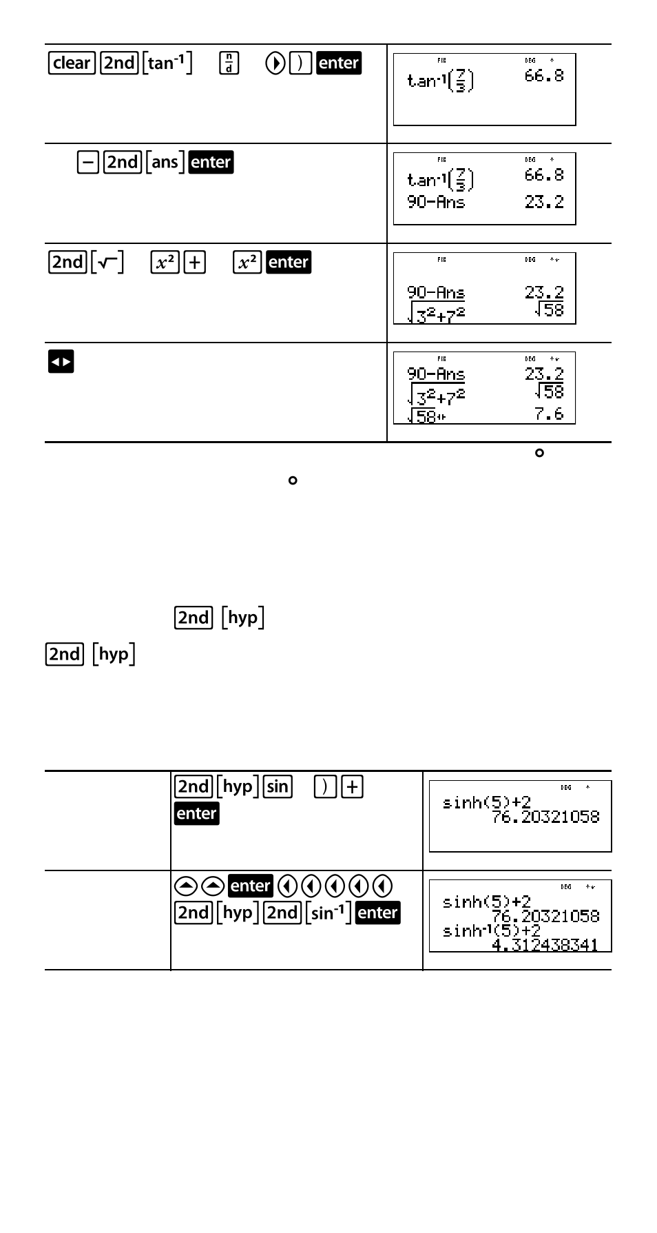 Hyperbolics, Example | Texas Instruments TI-30XS User Manual | Page 23 / 44