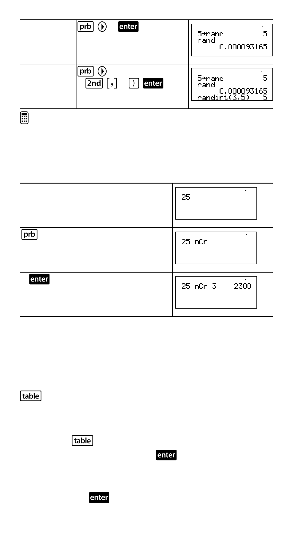 Function table, Problem | Texas Instruments TI-30XS User Manual | Page 38 / 44