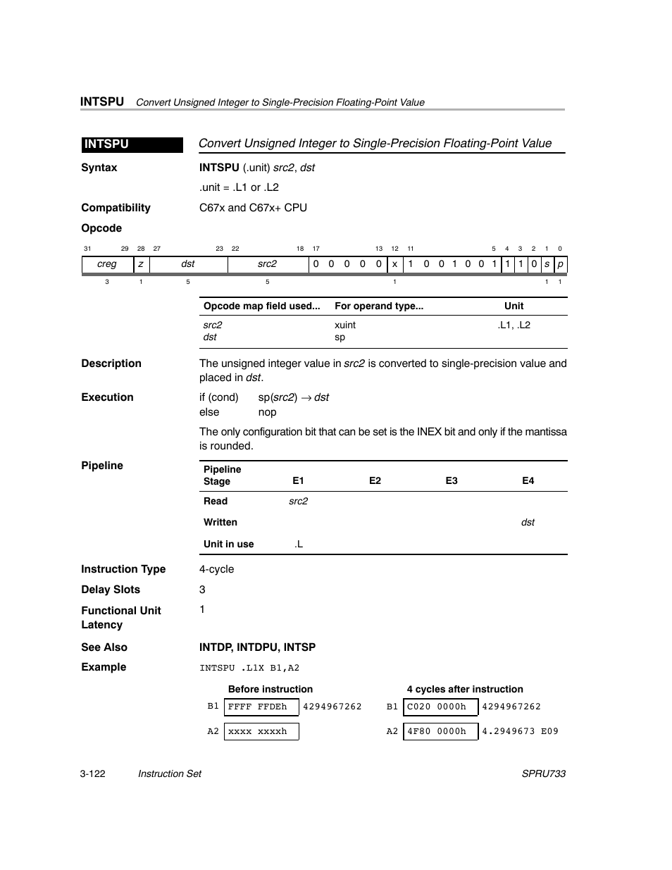 Intspu | Texas Instruments TMS320C67X/C67X+ DSP User Manual | Page 182 / 465