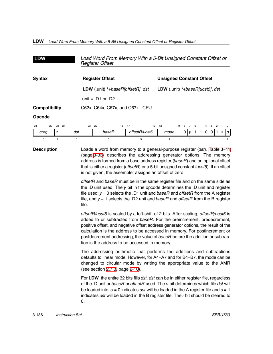 Texas Instruments TMS320C67X/C67X+ DSP User Manual | Page 196 / 465