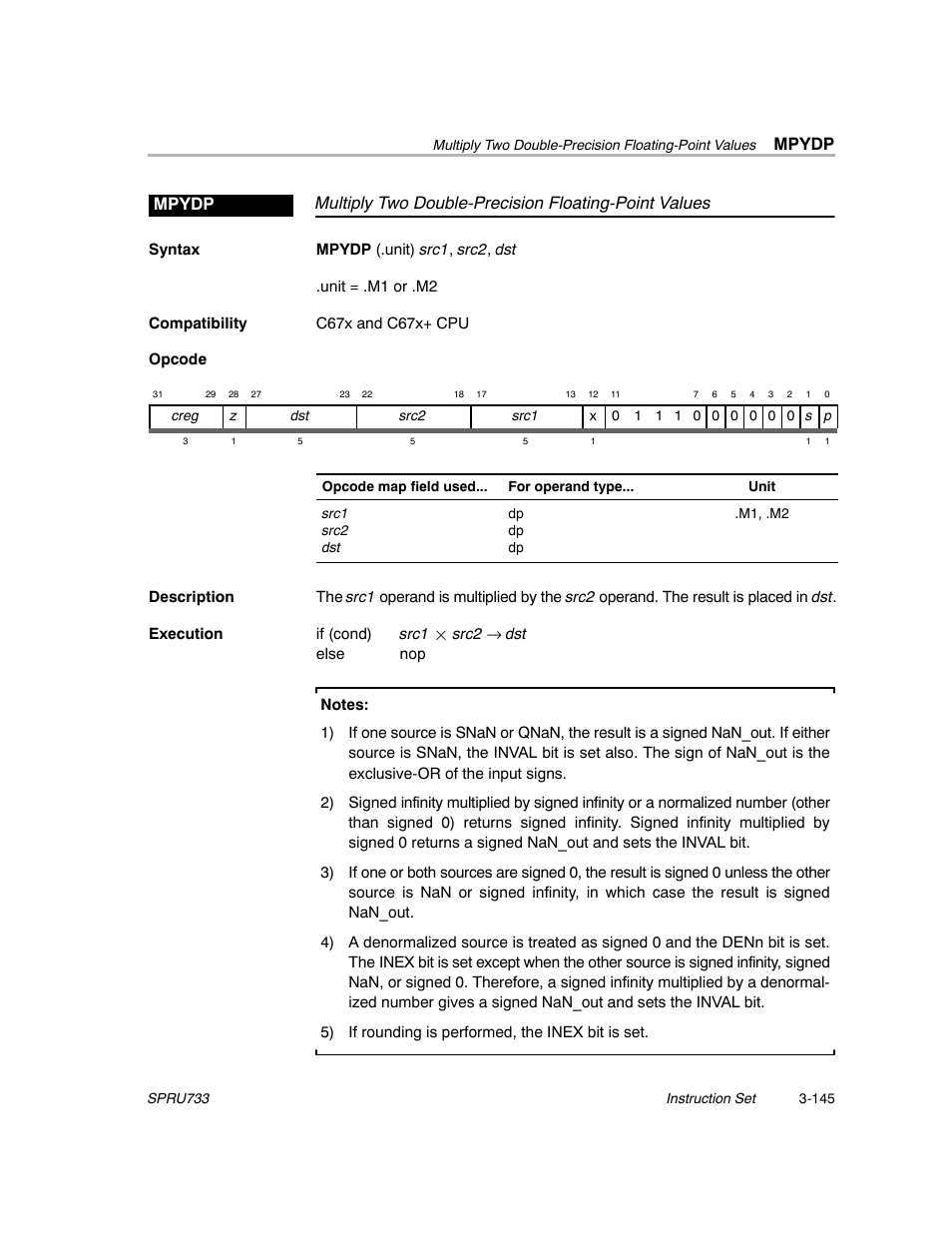 Mpydp | Texas Instruments TMS320C67X/C67X+ DSP User Manual | Page 205 / 465