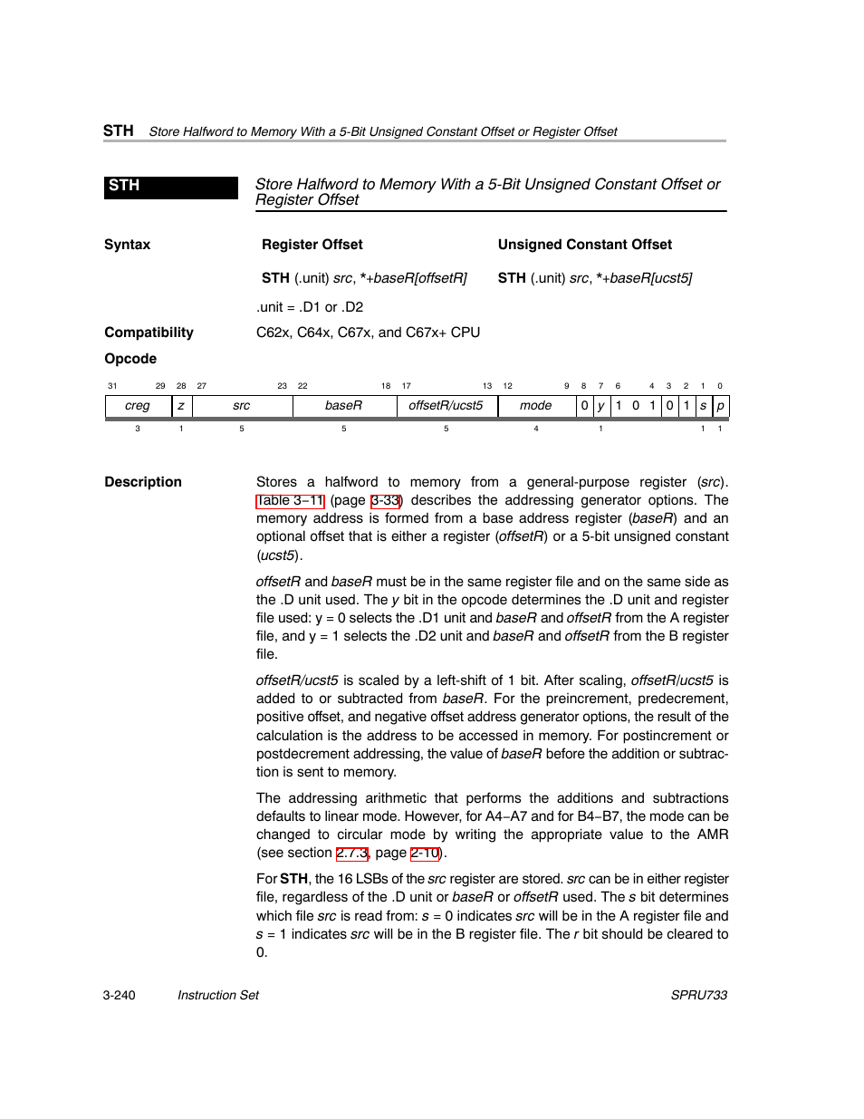 Texas Instruments TMS320C67X/C67X+ DSP User Manual | Page 300 / 465