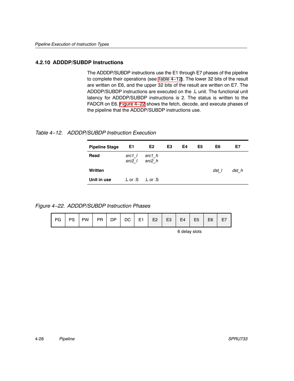 10 adddp/subdp instructions | Texas Instruments TMS320C67X/C67X+ DSP User Manual | Page 360 / 465