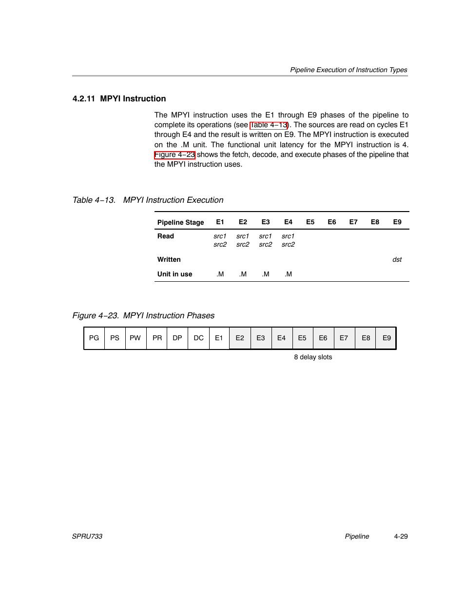 11 mpyi instruction | Texas Instruments TMS320C67X/C67X+ DSP User Manual | Page 361 / 465