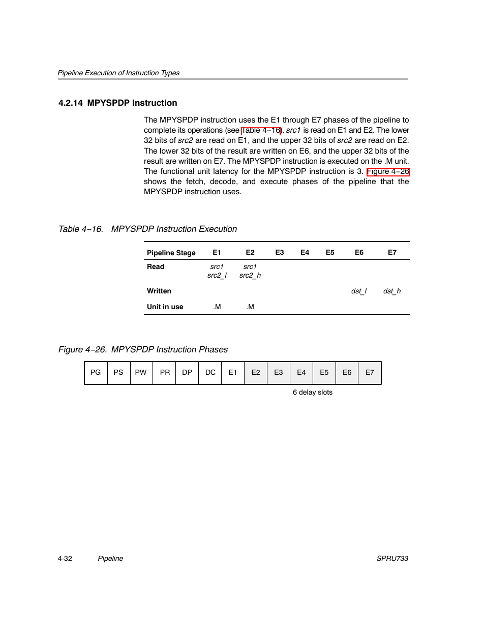 14 mpyspdp instruction | Texas Instruments TMS320C67X/C67X+ DSP User Manual | Page 364 / 465