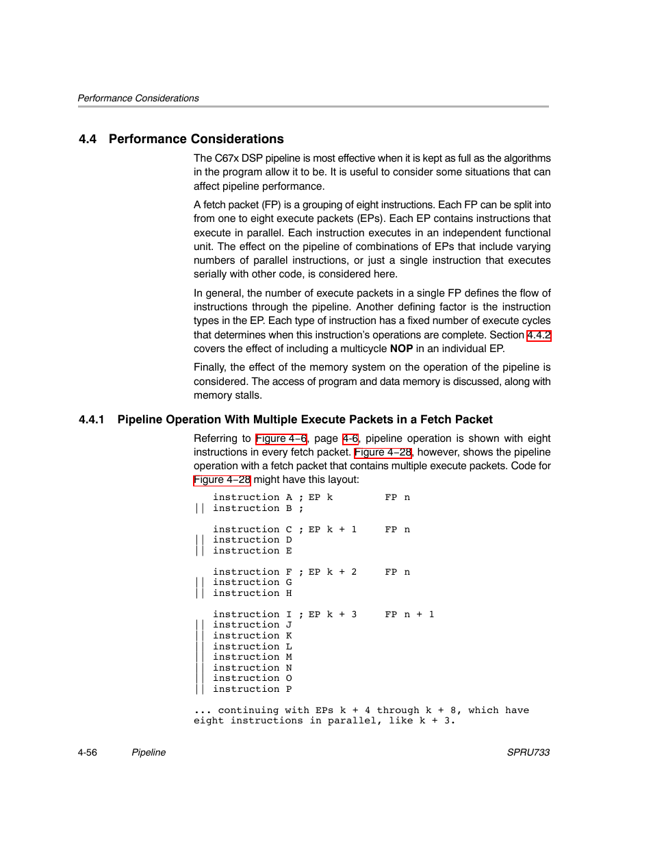 4 performance considerations | Texas Instruments TMS320C67X/C67X+ DSP User Manual | Page 388 / 465