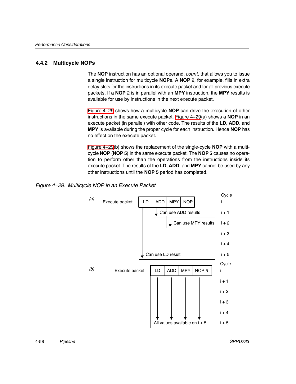 2 multicycle nops | Texas Instruments TMS320C67X/C67X+ DSP User Manual | Page 390 / 465