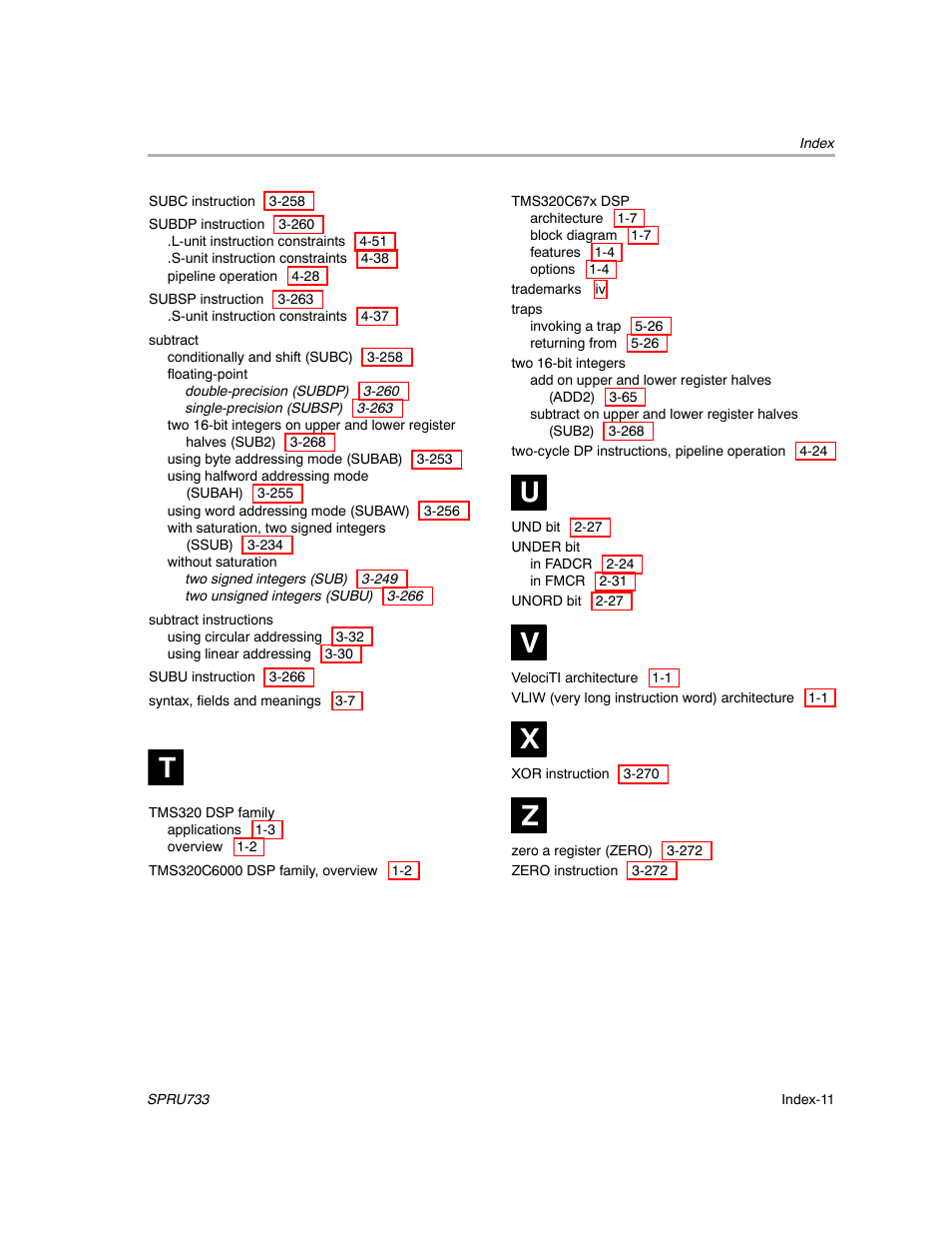 Texas Instruments TMS320C67X/C67X+ DSP User Manual | Page 465 / 465