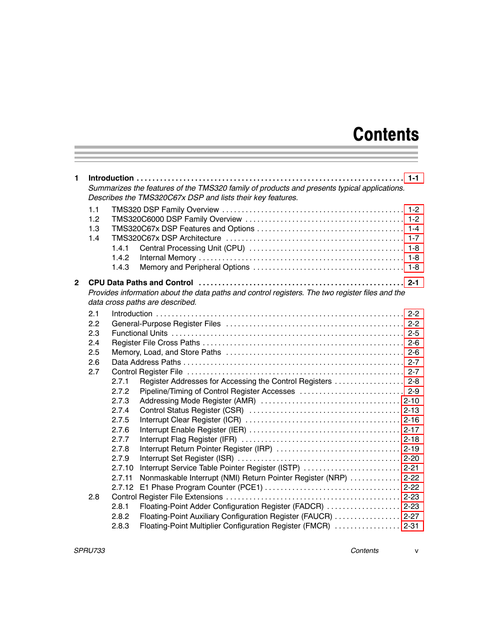 Texas Instruments TMS320C67X/C67X+ DSP User Manual | Page 5 / 465