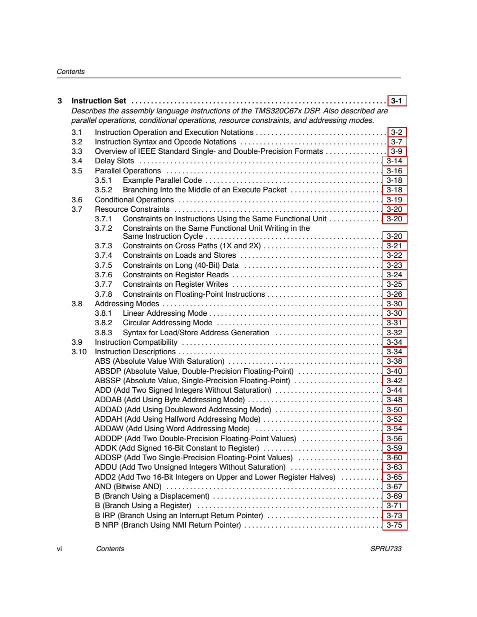 Texas Instruments TMS320C67X/C67X+ DSP User Manual | Page 6 / 465