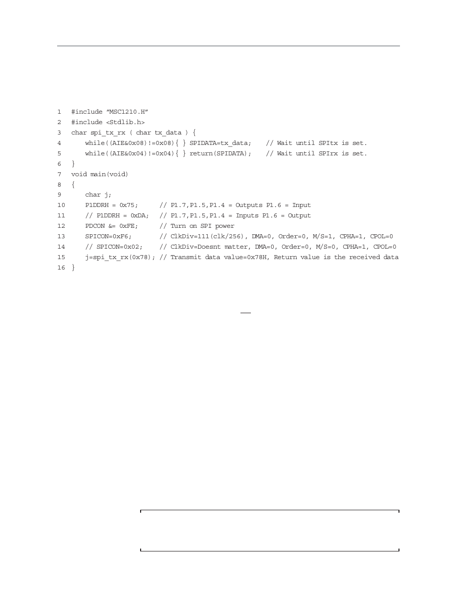 8 code examples | Texas Instruments MSC1210 User Manual | Page 172 / 324