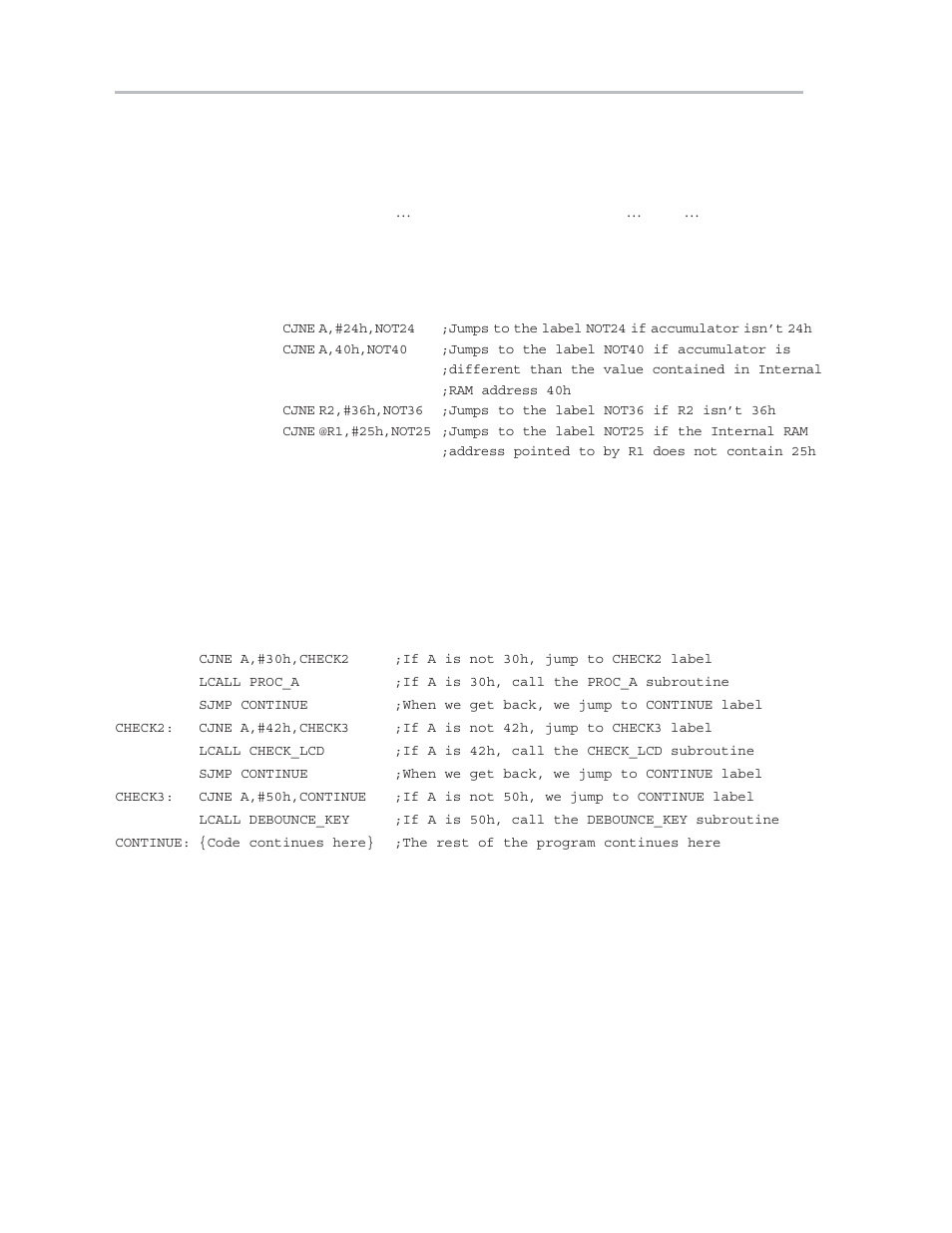 14 value comparison (cjne) | Texas Instruments MSC1210 User Manual | Page 210 / 324