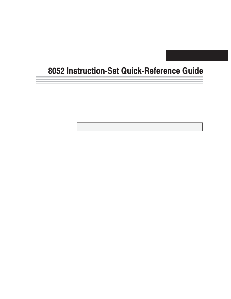 8052 instructionćset quickćreference guide, Appendix d | Texas Instruments MSC1210 User Manual | Page 283 / 324