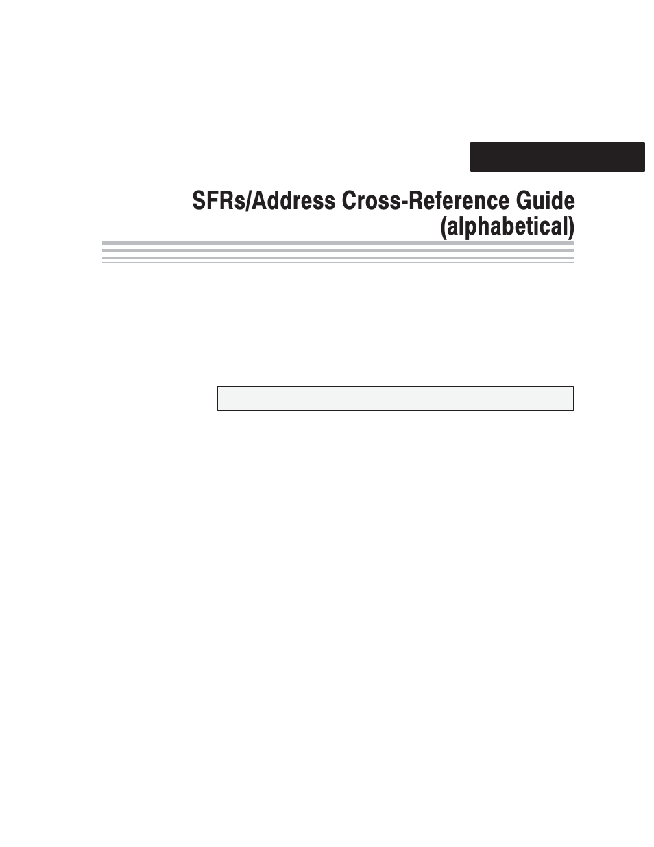 Sfrs/address crossćreference guide (alphabetical), Appendix g | Texas Instruments MSC1210 User Manual | Page 321 / 324